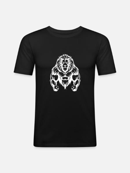 Leo Muscles - Men's Slim Fit T-Shirt - black