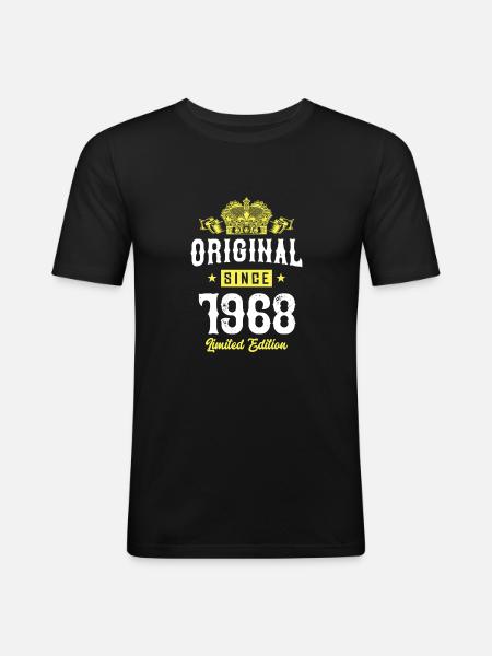 1968 Limited Edition - Men's Slim Fit T-Shirt - black
