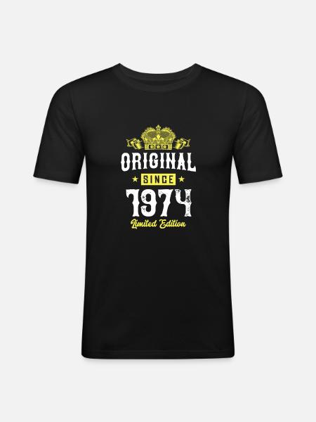 1974 Édition limitée - T-shirt près du corps Homme - noir