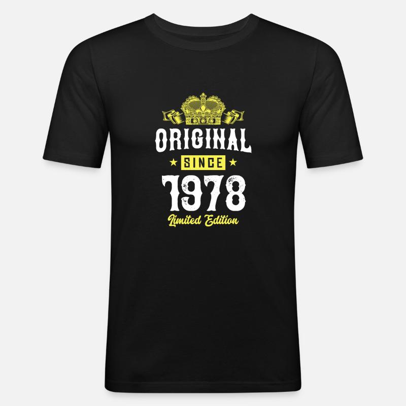 1978 limited edition - Männer Slim Fit T-Shirt - Schwarz