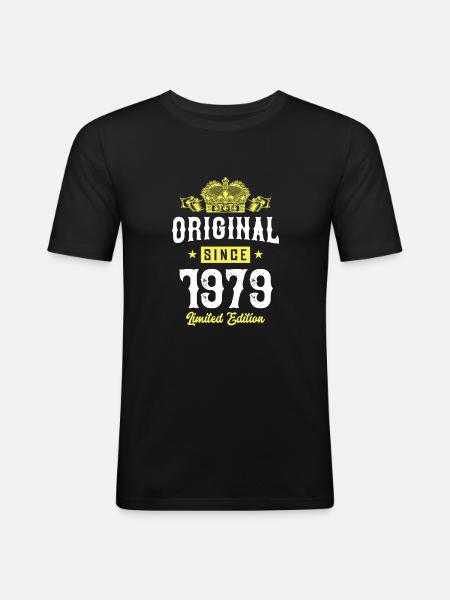 1979 limited edition - Männer Slim Fit T-Shirt - Schwarz