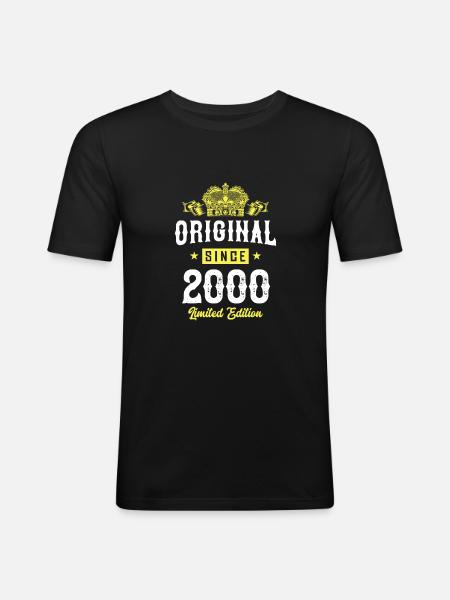 2000 Édition limitée - T-shirt près du corps Homme - noir