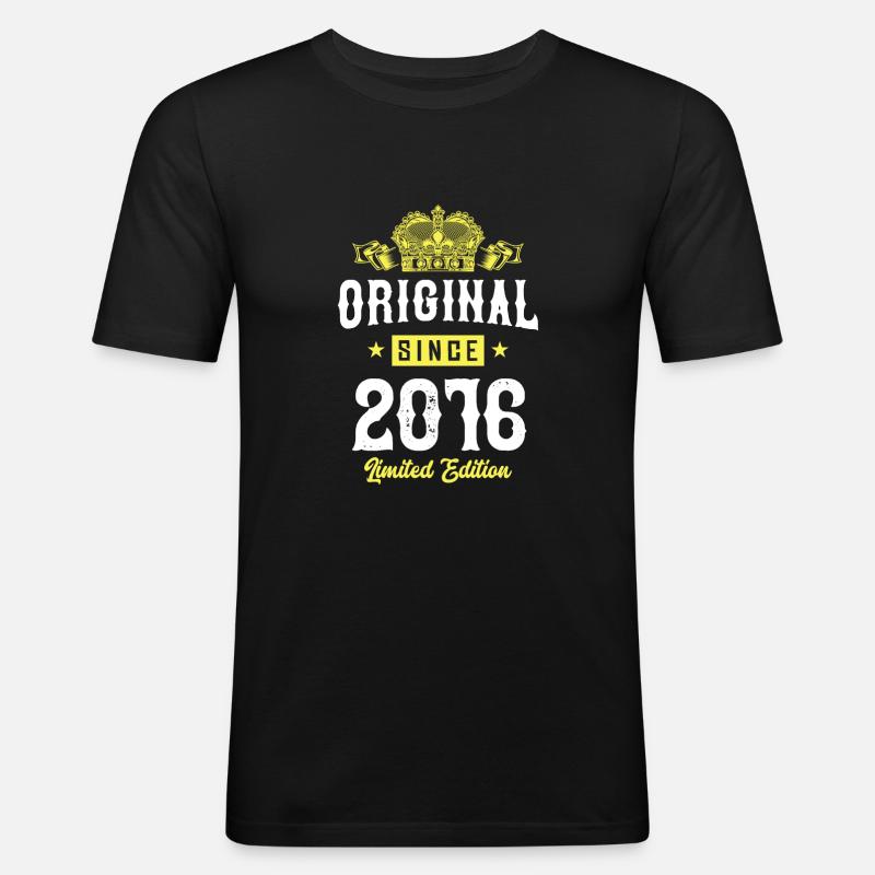 2016 limited edition - Männer Slim Fit T-Shirt - Schwarz