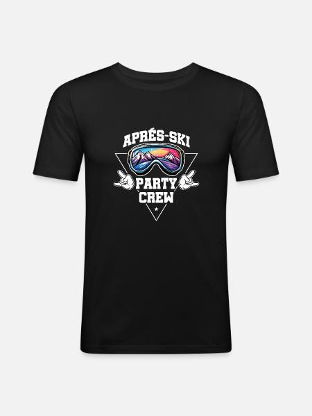 Après Ski Party Crew - Men's Slim Fit T-Shirt - black