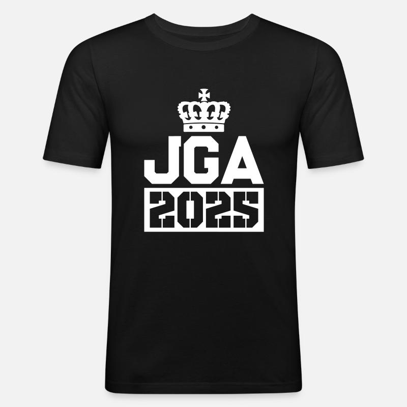 Jga 2025 Junggesellenabschied - Männer Slim Fit T-Shirt - Schwarz