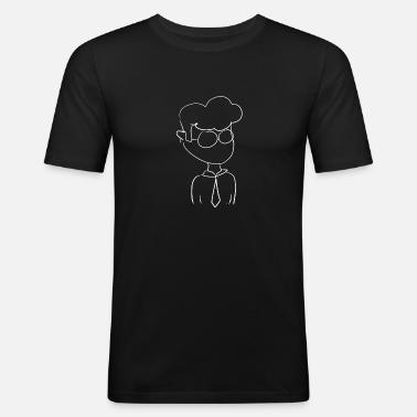 Nerd Freak - Camiseta ajustada hombre - negro