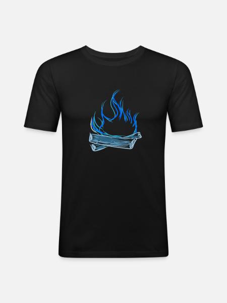 Campfire fire - Men's Slim Fit T-Shirt - black