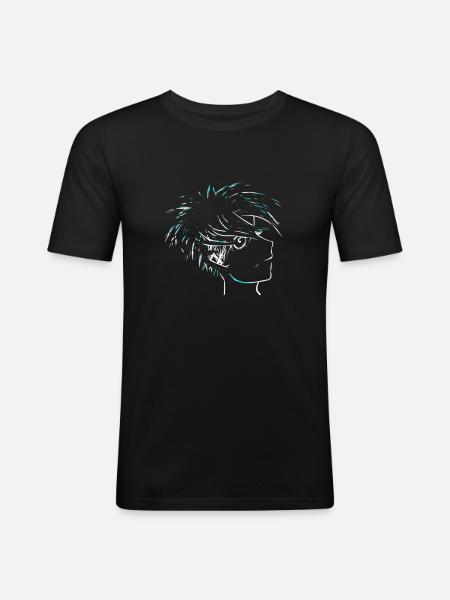 Manga Boy - Men's Slim Fit T-Shirt - black