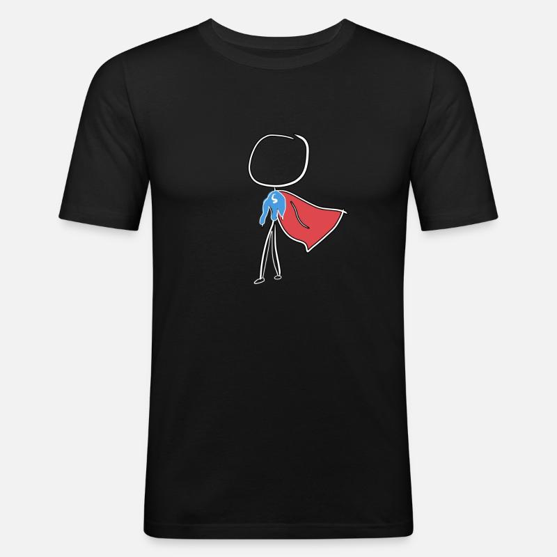 held helfen - Männer Slim Fit T-Shirt - Schwarz