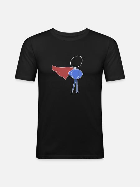 hero help - Men's Slim Fit T-Shirt - black