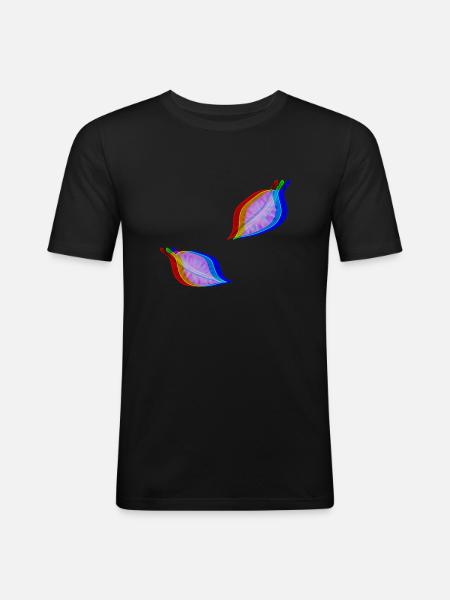 sheet sheet effect 3d - Men's Slim Fit T-Shirt - black