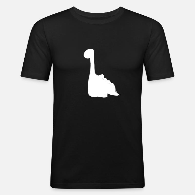 dinosaurier symbol tier - Männer Slim Fit T-Shirt - Schwarz