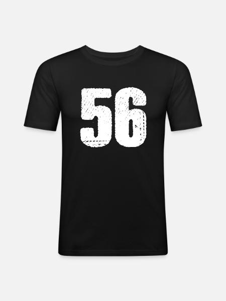 56 Number jersey - Men's Slim Fit T-Shirt - black