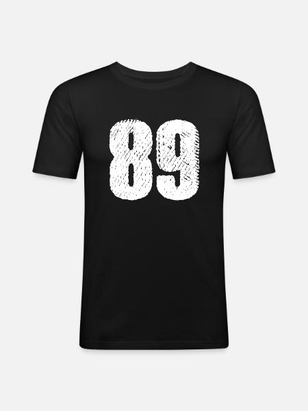 89 number jersey - Men's Slim Fit T-Shirt - black