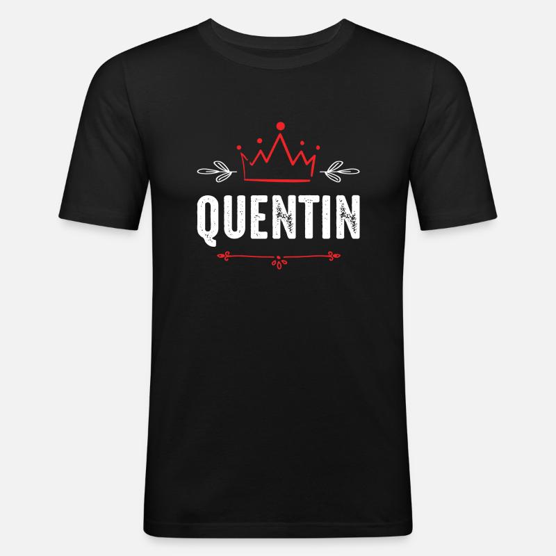 Quentin - Männer Slim Fit T-Shirt - Schwarz