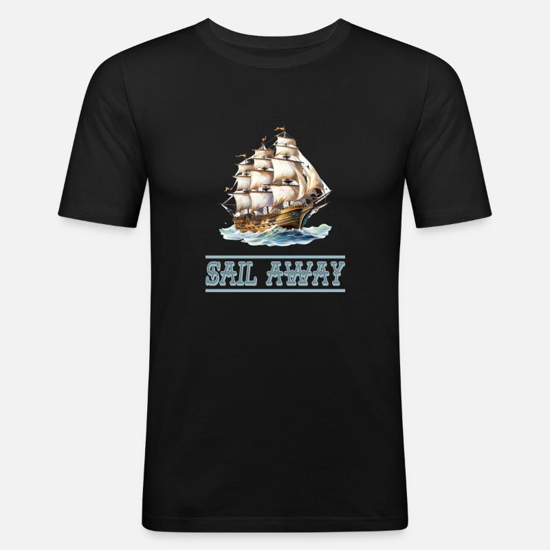Papierschiff Papierboot Papierschiffchen - Männer Slim Fit T-Shirt - Schwarz