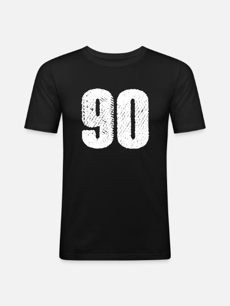 90 number jersey - Men's Slim Fit T-Shirt - black