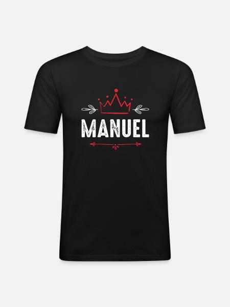 Manuel - Men's Slim Fit T-Shirt - black