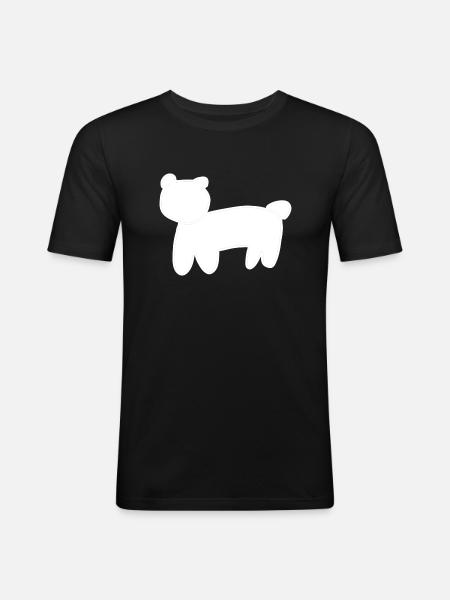 Bear Animal Symbol Brown - Men's Slim Fit T-Shirt - black