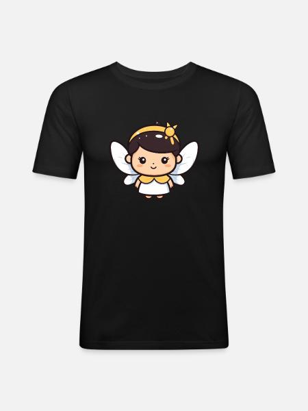 Fée Mignon Conte de fées - T-shirt près du corps Homme - noir