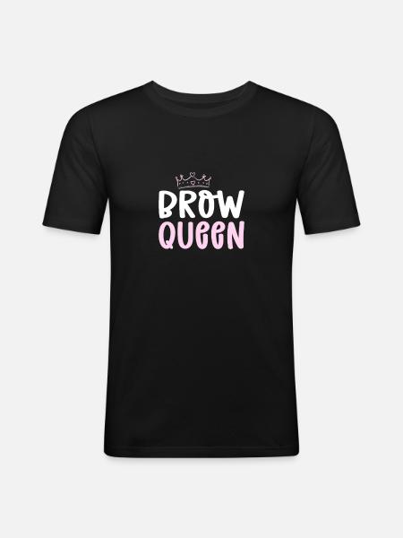 Brow queen. Microblading Eyebrow - Men's Slim Fit T-Shirt - black