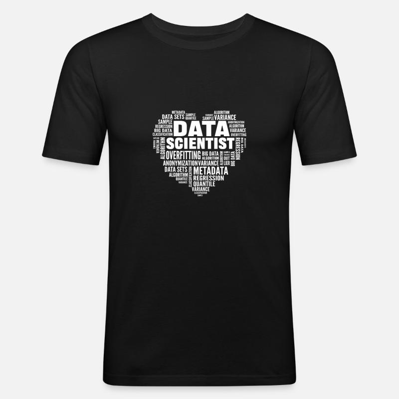 Datenwissenschaft. Big Data-analytik. Für - Männer Slim Fit T-Shirt - Schwarz
