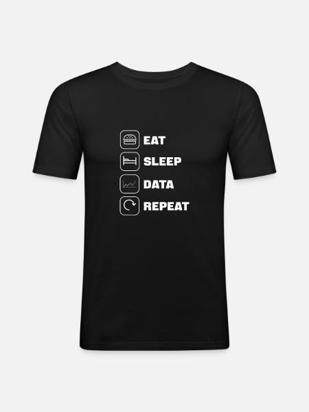 Datenwissenschaft. Big Data-analytik. Für - Männer Slim Fit T-Shirt - Schwarz