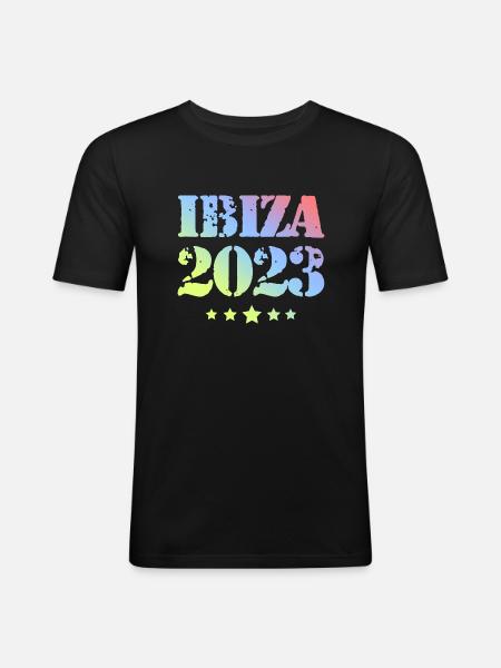 Ibiza 2023 - Men's Slim Fit T-Shirt - black