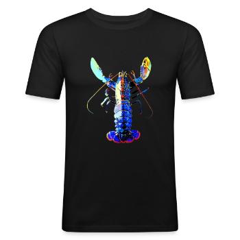 Hummer - Männer Slim Fit T-Shirt - Schwarz - Vorne - Nik (191cm)