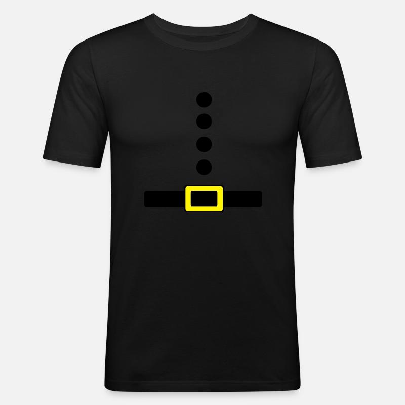 belt - Männer Slim Fit T-Shirt - Schwarz