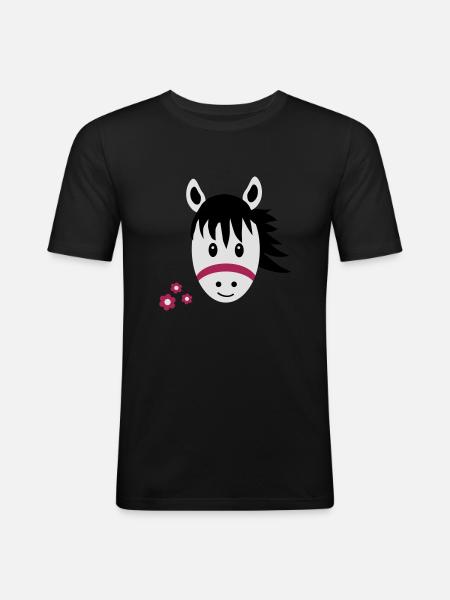 Horse / Pony - Men's Slim Fit T-Shirt - black