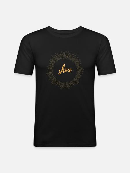 Sunshine - Männer Slim Fit T-Shirt - Schwarz