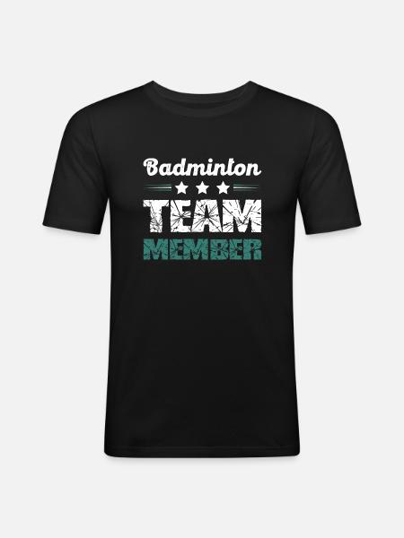 Badminton Team - Men's Slim Fit T-Shirt - black