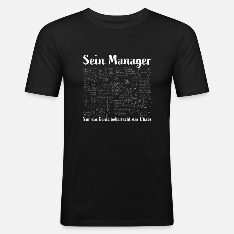 Manager - Männer Slim Fit T-Shirt - Schwarz