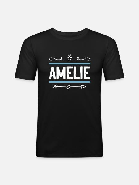 Amélie - T-shirt près du corps Homme - noir