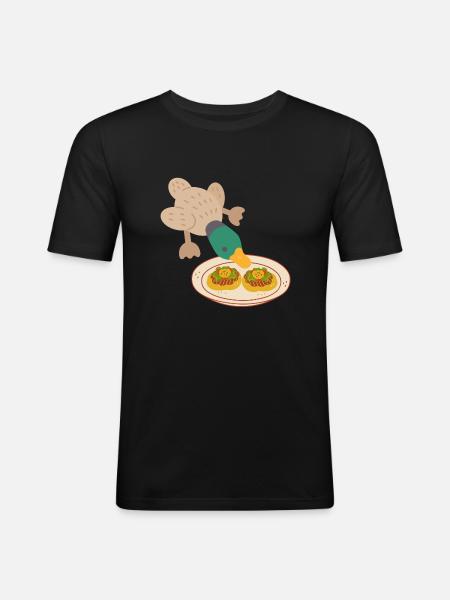 TACO DUCK - Men's Slim Fit T-Shirt - black