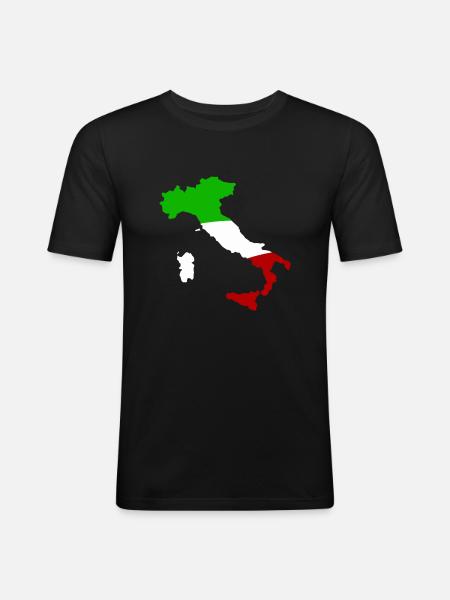 Italy Country - Men's Slim Fit T-Shirt - black