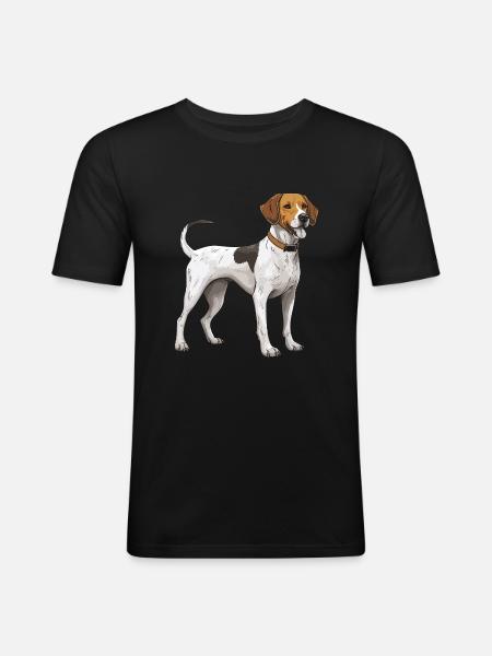 Beagle Dog - Men's Slim Fit T-Shirt - black