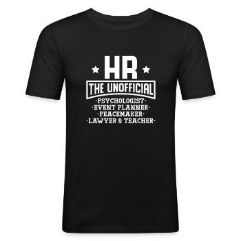 HR The Unofficial - Men's Slim Fit T-Shirt - black - Front - Nik (191cm)