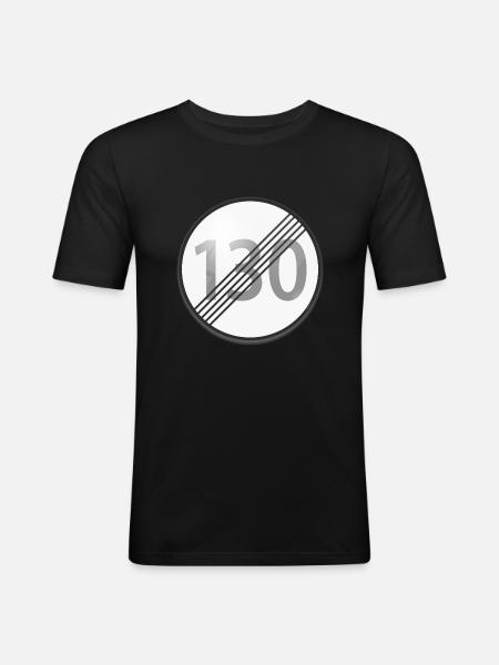 no speed limit - Männer Slim Fit T-Shirt - Schwarz