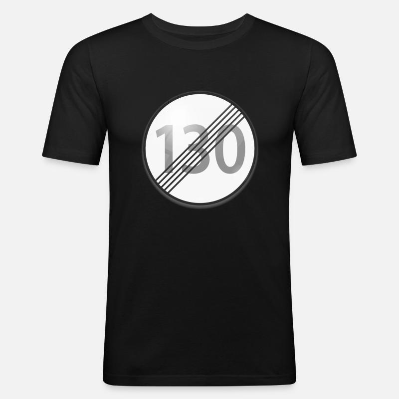 no speed limit - Männer Slim Fit T-Shirt - Schwarz