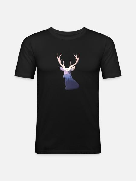 deer - Men's Slim Fit T-Shirt - black