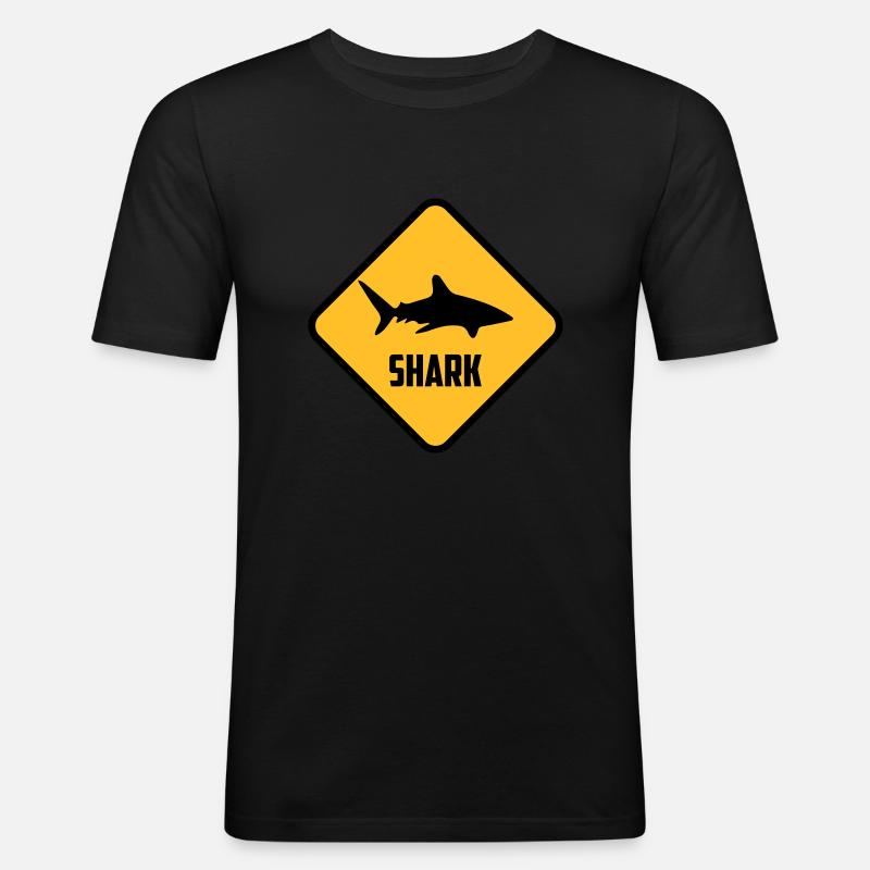 Shark - Männer Slim Fit T-Shirt - Schwarz
