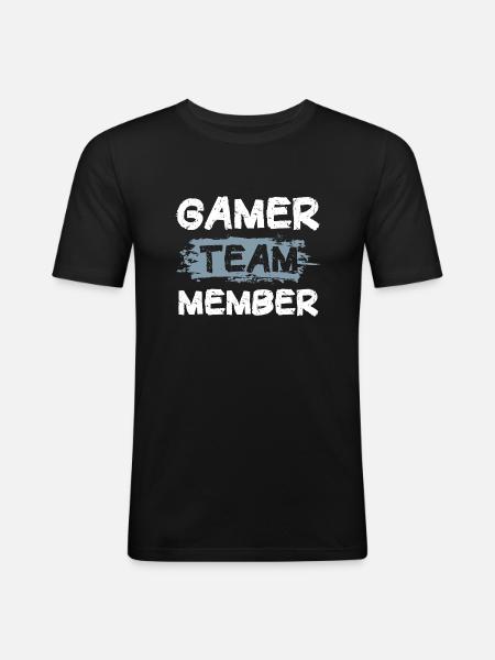 L’équipe des joueurs - T-shirt près du corps Homme - noir