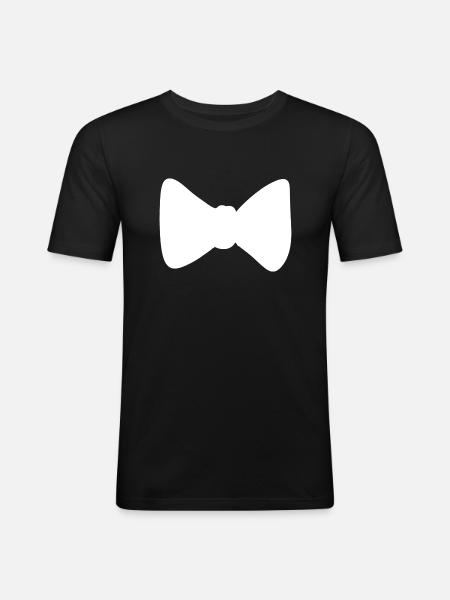 bow symbol clothing shape - Men's Slim Fit T-Shirt - black
