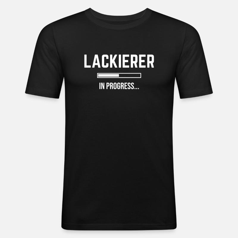 Painter In Progress - Men's Slim Fit T-Shirt - black