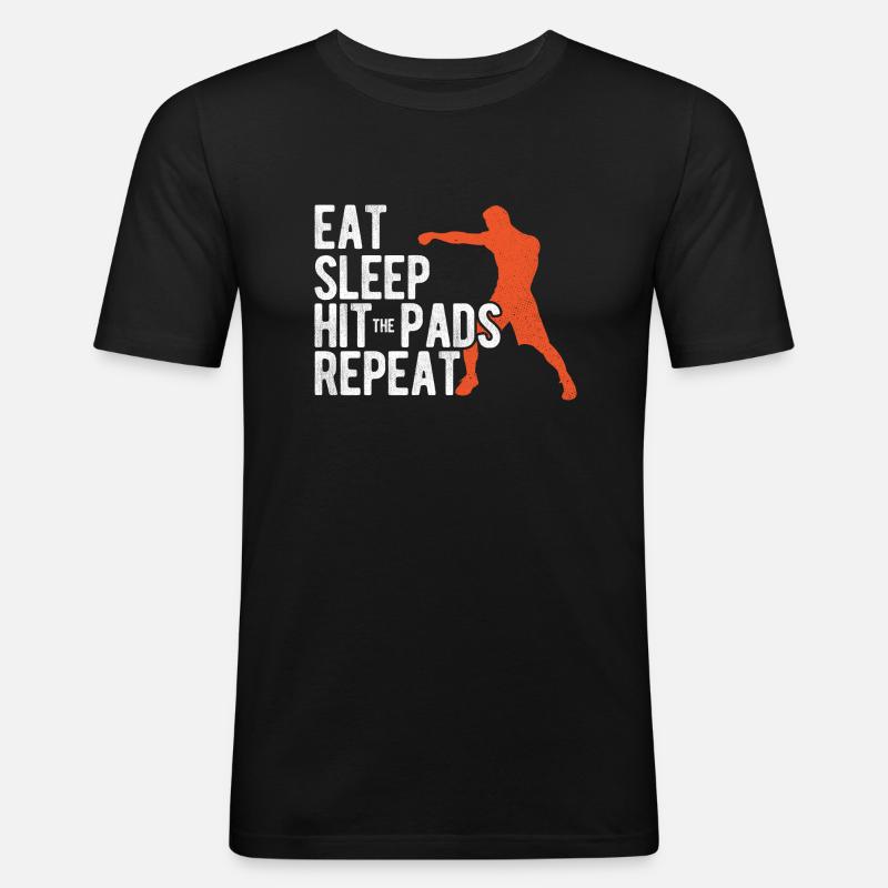Boxsport Boxing - Männer Slim Fit T-Shirt - Schwarz