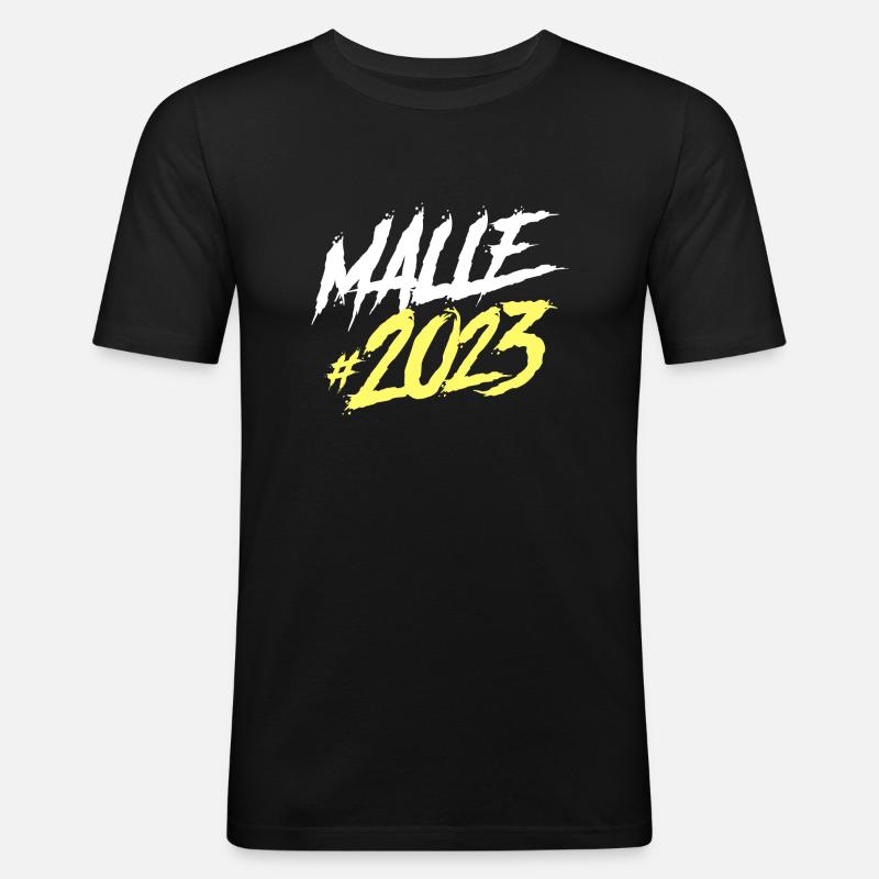 Malle 2023 - Männer Slim Fit T-Shirt - Schwarz