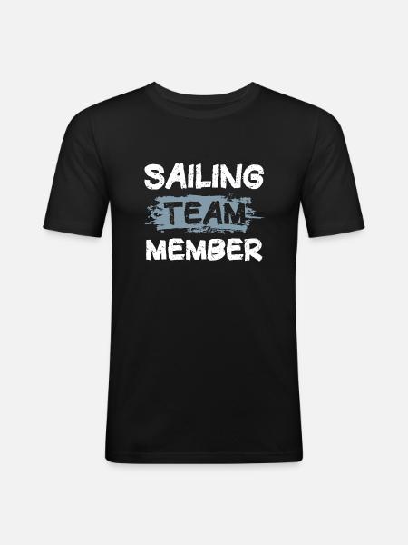 Équipe de voile - T-shirt près du corps Homme - noir