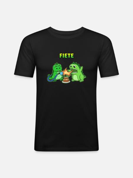 Fiete birthday gift - Men's Slim Fit T-Shirt - black